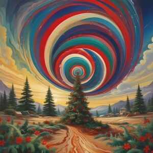 Colorful Swirl Landscape Art Print